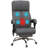 Executive 4-Vibration PU Leather Heated Massage Desk Chair with Adjustable Height & Swivel