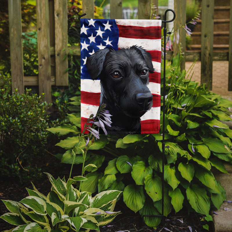 Polyester à 2 côtés 15 x 11 po drapeau de jardin, Patterdale Terrier