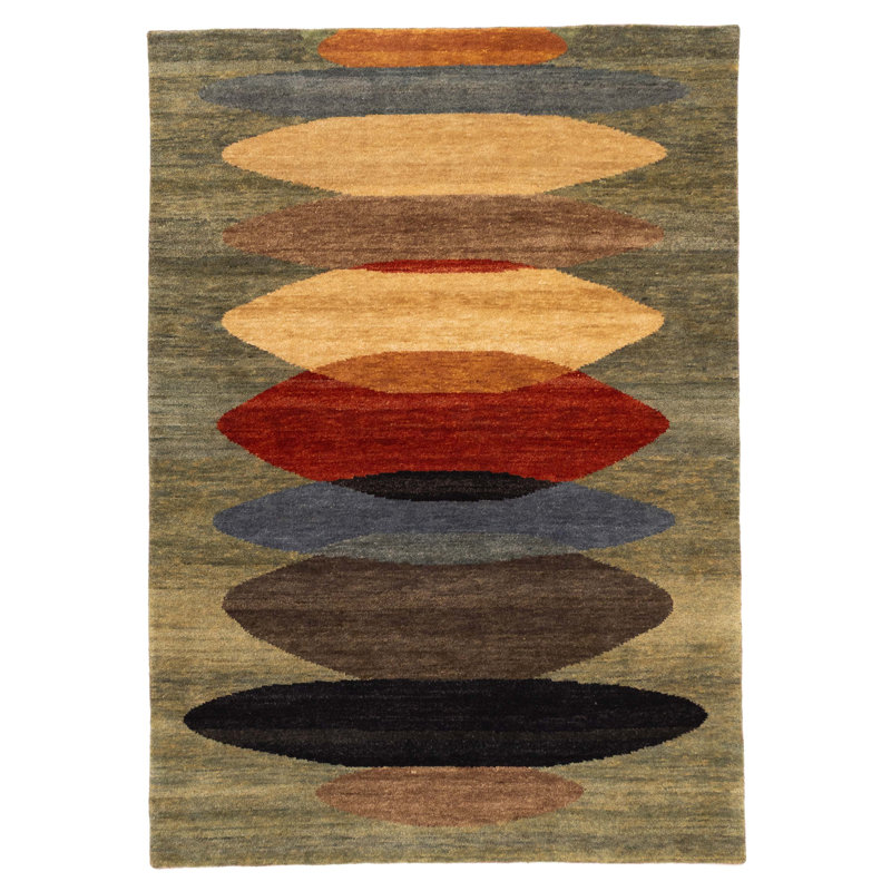 Tapis vert Peshawar Ziegler 5 pi 0 po x 6 pi 11 po