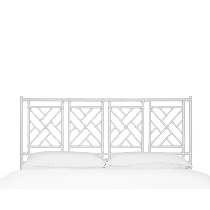 Tête de lit Chippendale à cadre ouvert, Très grand lit, Blanc