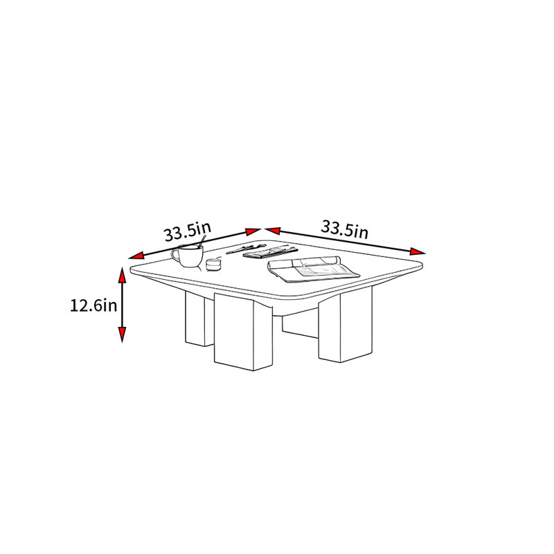 Table basse de style moderne et minimaliste, Blanc, Blanc
