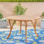Table de salle à manger d'extérieur en bois, dimensions de 48,37 pouces, finition, design élégant, configuration de patio large et haute, pieds lisses, utilisation