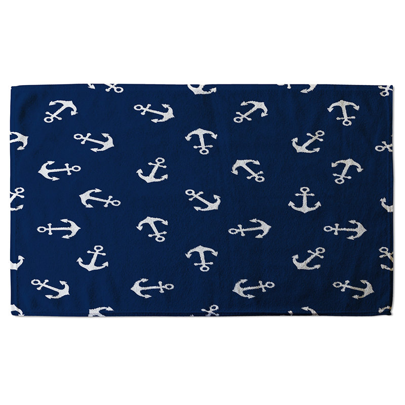 Norby Polyester Shower Curtain Set, Navy