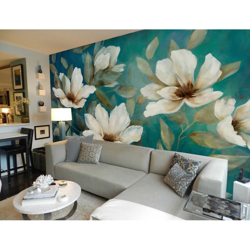 Peel & Stick Floral Wall Mural, 187" W x 106" L