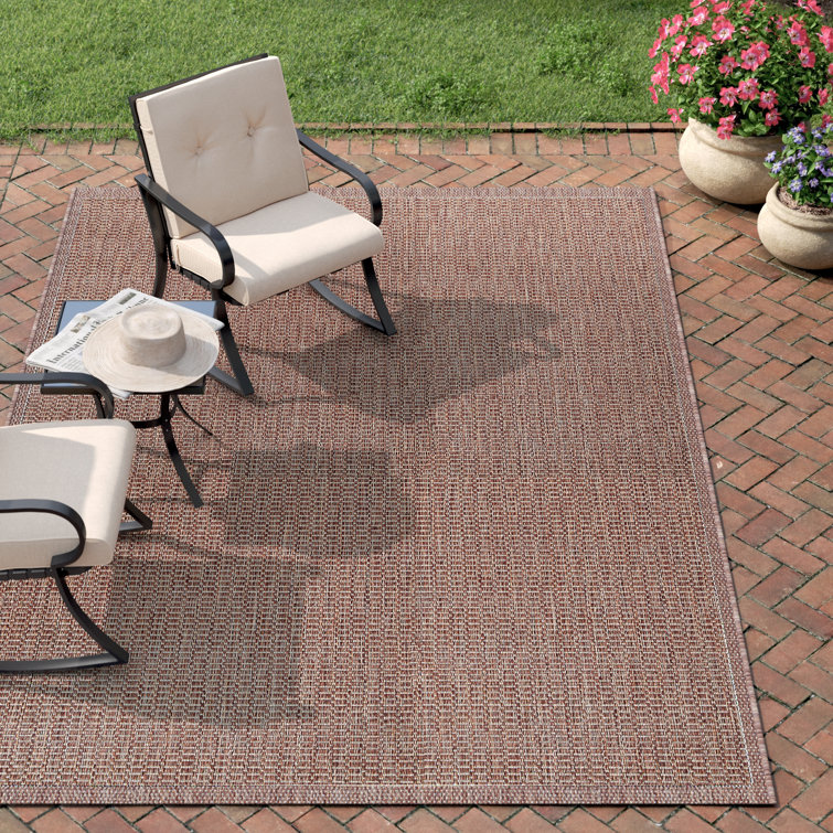 Ribbed Taupe 6 ft. x 8 ft. Indoor/Outdoor Area Rug