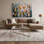 Birds Saffron Finch Grey Canvas Wall Art-620379543