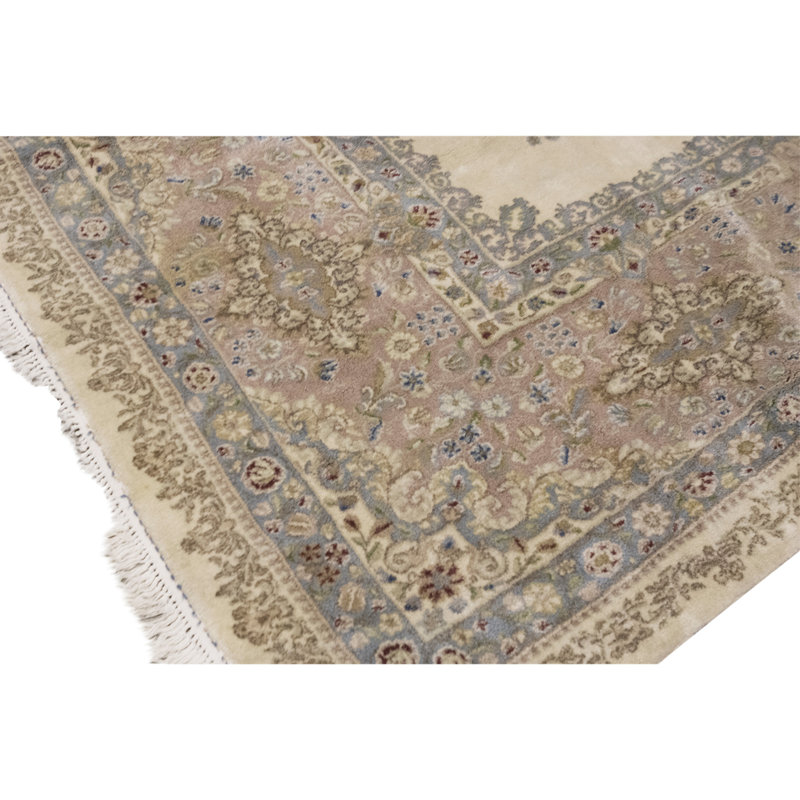 Tapis rectangulaire en laine noué à la main