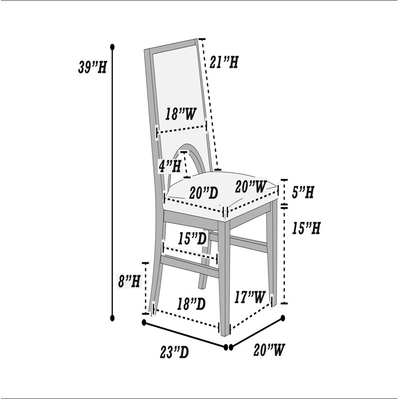 Chaise à découpes arquée en tissu blanc