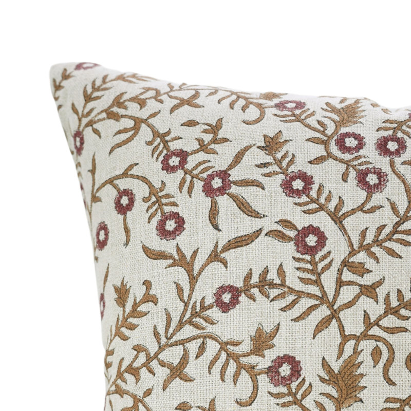 Housse de coussin Fabcline, H 12 po x l 20 po, Rouge, Rectangulaire