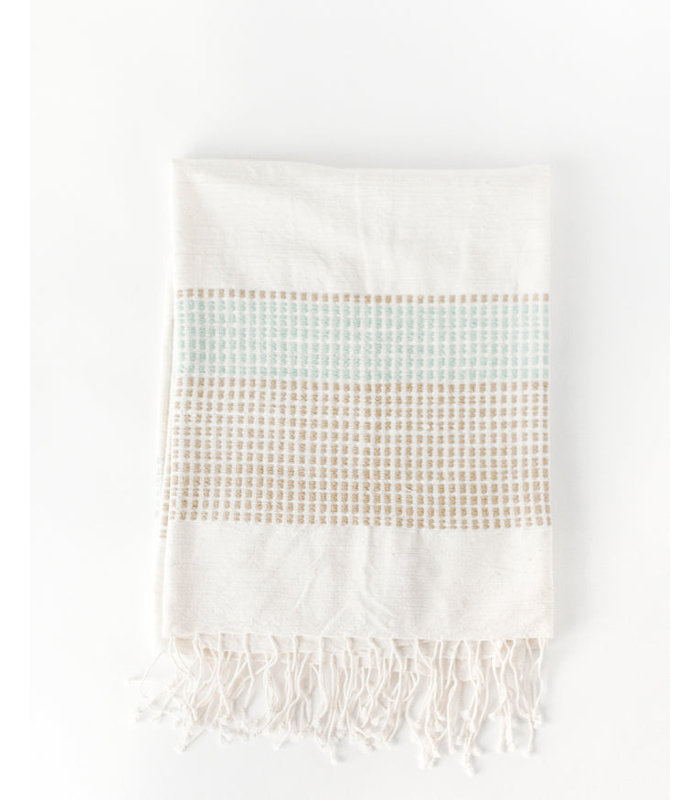 Jeté en coton Camden, Beige
