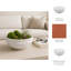 Bol décoratif décoratif en terre cuite pour décoration intérieure - bol moderne pour comptoir de cuisine, table basse ou salon - blanc