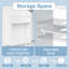 Élégant meuble-lavabo avec lavabo, tablette de porte et tablette réglable pour un rangement pratique et une élégance moderne-111634592