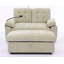 Fauteuil de loisir, fauteuil inclinable double, dossier réglable manuellement, accoudoirs rembourrés, port de charge USB latéral et support pour téléphone, livré avec un repose-pieds de rangement assorti-1956439415
