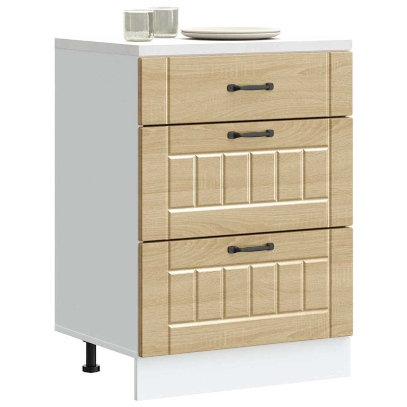 Atsabe Standard Base Cabinet, Sonoma Oak, 81.5cm H x 60cm W x 46cm D