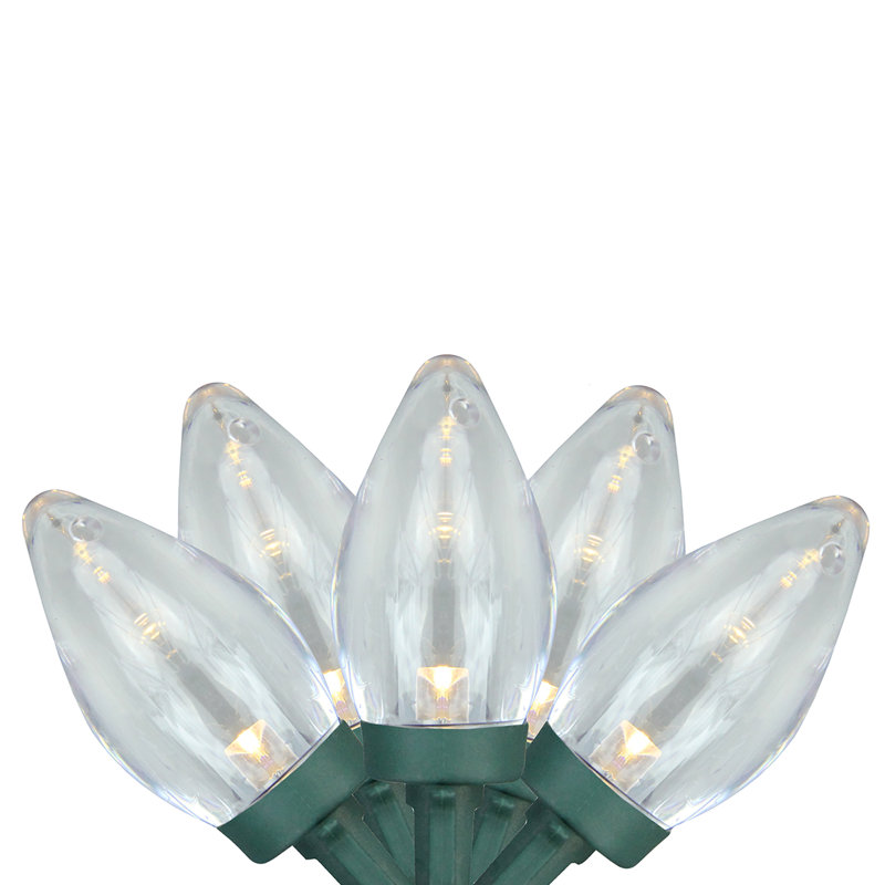 25 LED C7 Christmas Light Set, White