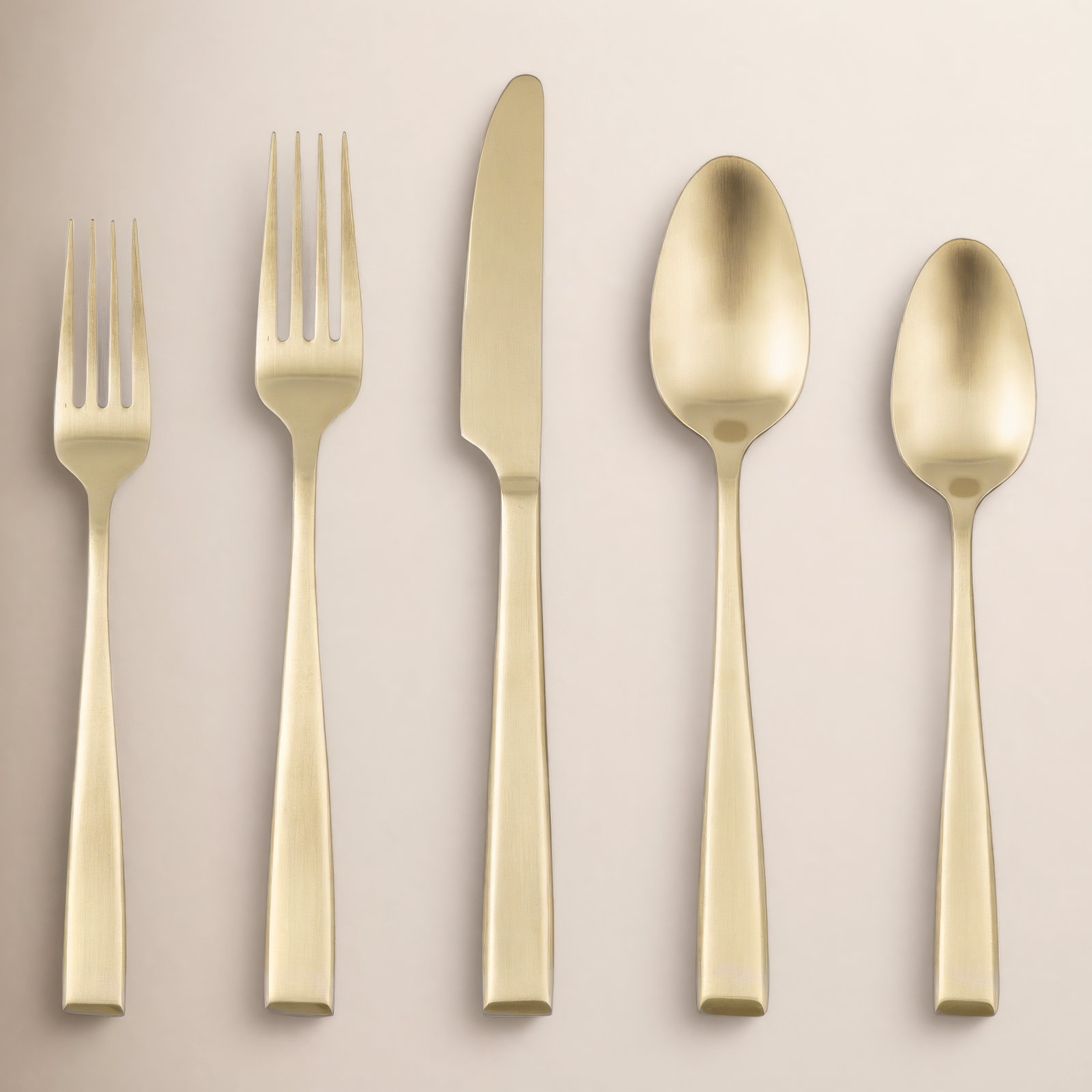 Samira 20 Piece Flatware Set, Service for 4, Champagne Satin