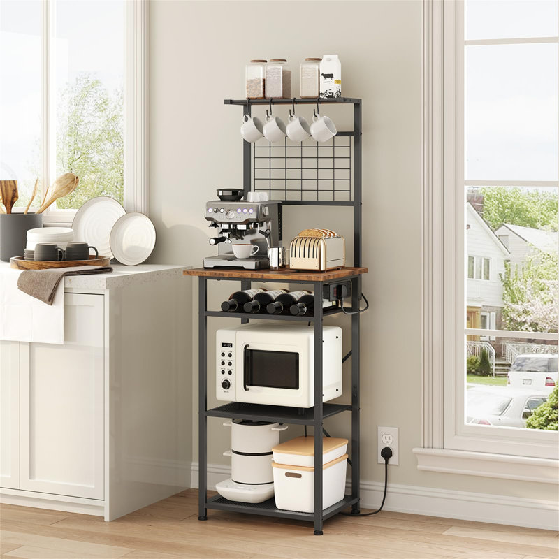 41 cm Iron Corner Baker's Rack with Microwave Compatibility