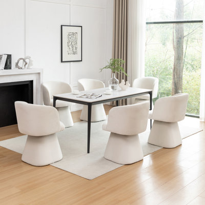 Dantzler Velvet Swivel Upholstered Dining Chair