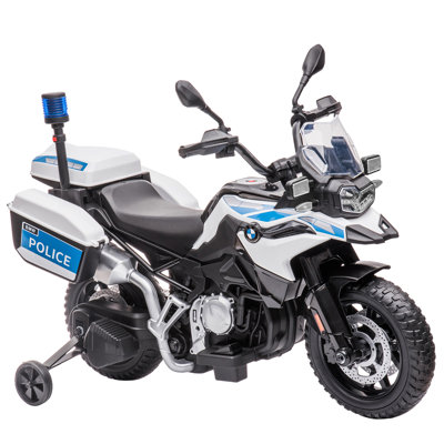 Voiture électrique pour enfants 12 V sous licence pour enfants, bicyclette 7AH à double moteur, 1,86 à 4,35 MPH, suspension à ressort, boîtes de rangement à DEL pour les enfants de 3 ans et plus