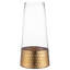 Clear/Gold 25cm Glass Table Vase