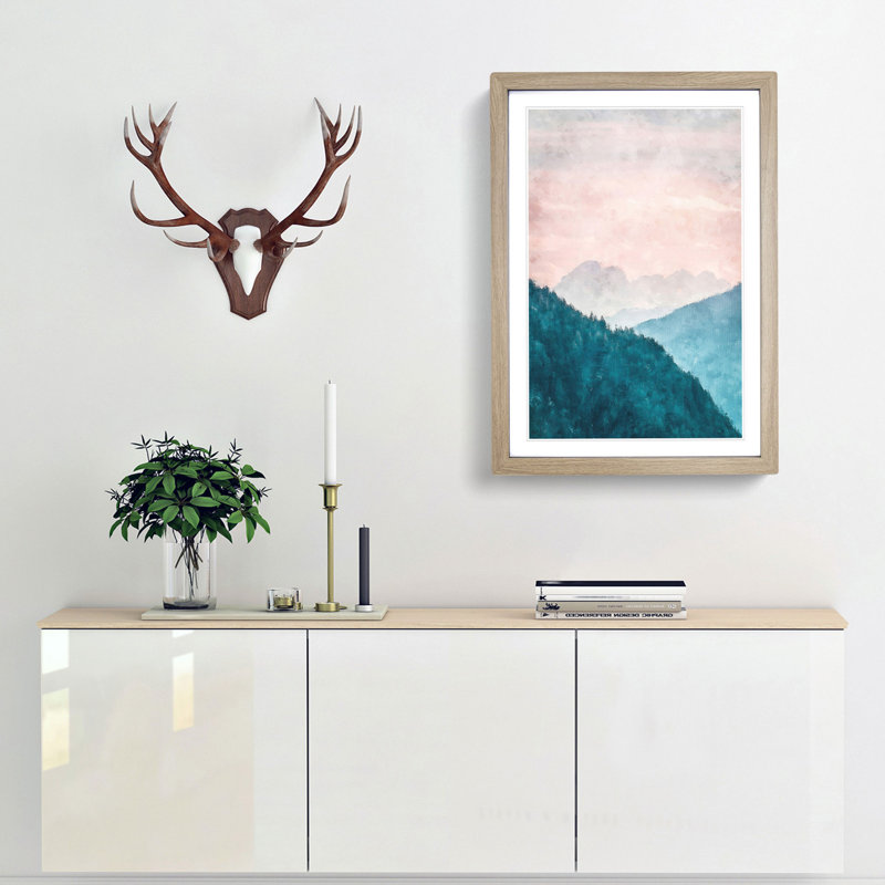 The Forest Angles - Picture Frame Painting Print, 87cm H x 62cm W x 2cm D, Oak Framed