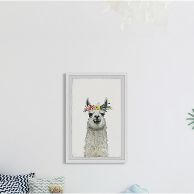 Riva Flower Crowned Llama Framed Print
