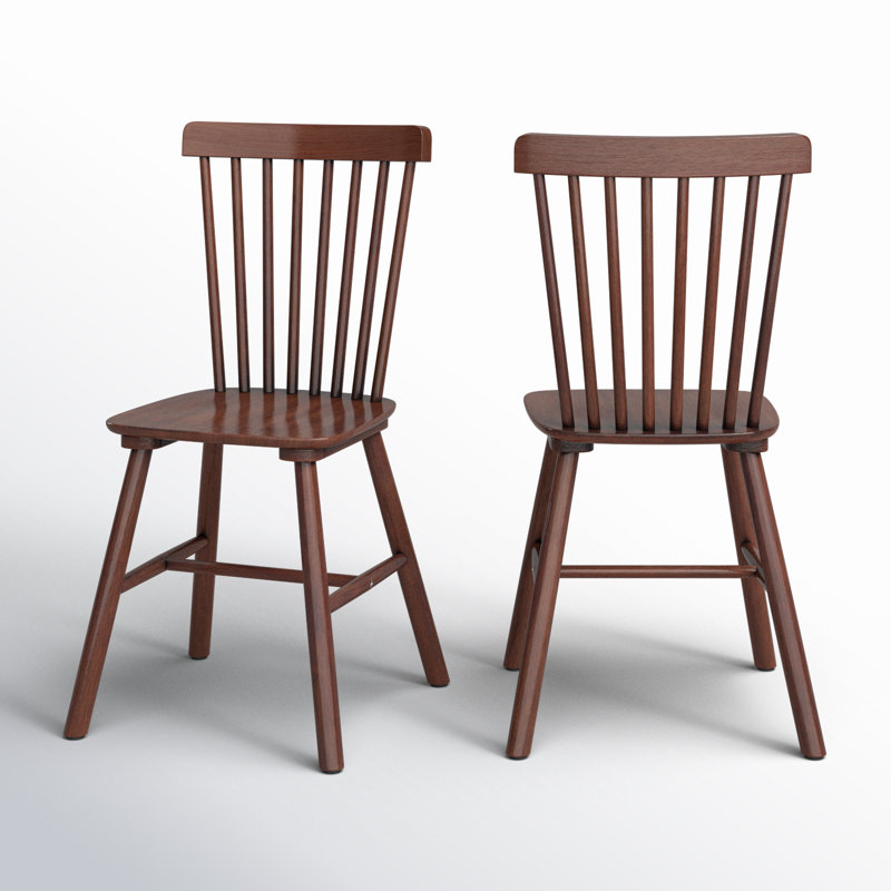 Chesley 17.13'' H Solid Wood Side Chair, Walnut