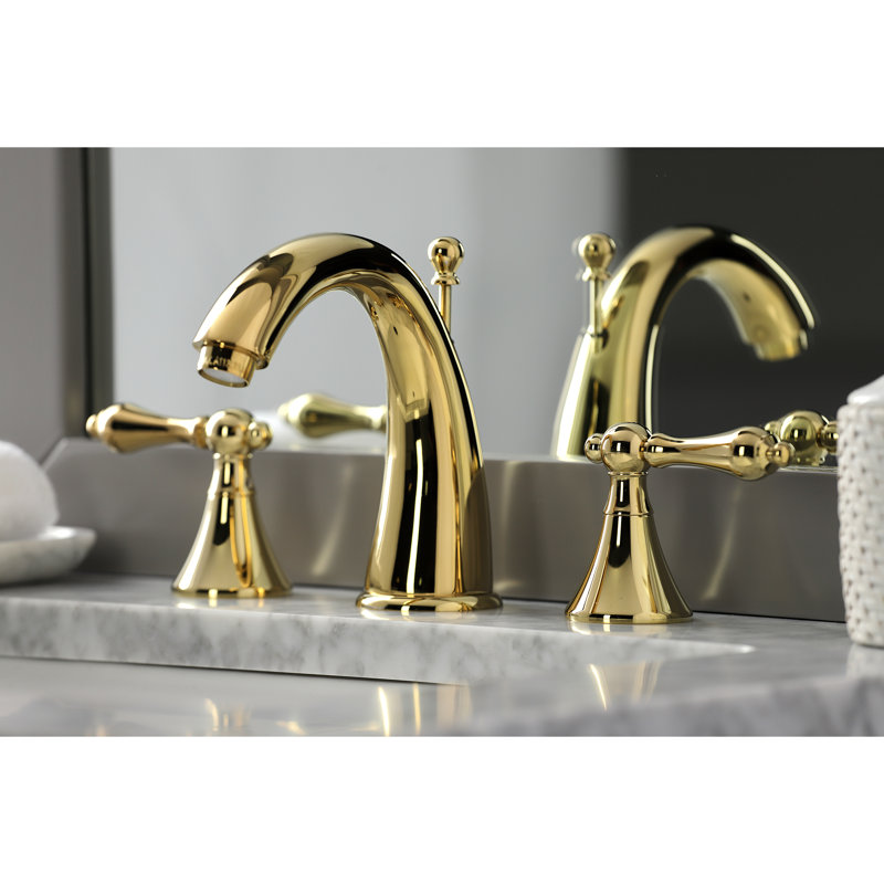 Robinet de salle de bain espacé Kingston, Laiton poli
