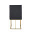 Cid Anki 19 Inch Dining Chair, Faux Leather, Brass Steel Finish