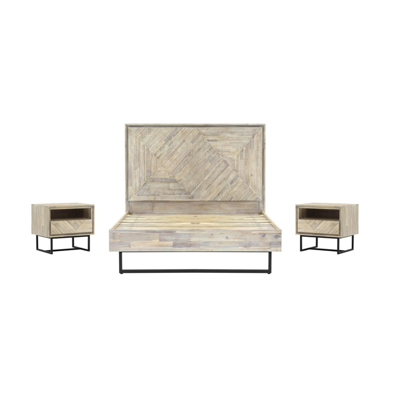 Breannia Solid Wood Piece Bedroom Set, King