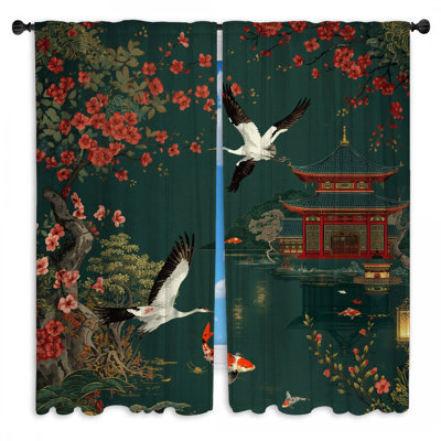 Rideaux japonais obscurcissant et obscurcissant - 2 panneaux japonais