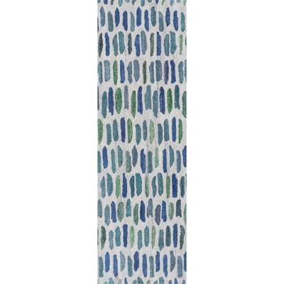 Cayo Hand Tufted PET Indoor/Outdoor Rug in Natural/Green/Blue