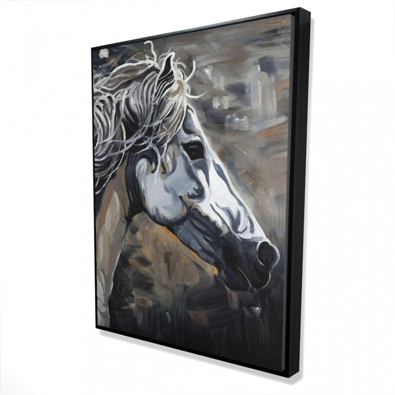 Side Of A Wild Horse Print On Canvas
