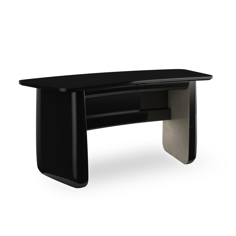 Cabochon Glass Top Writing Desk