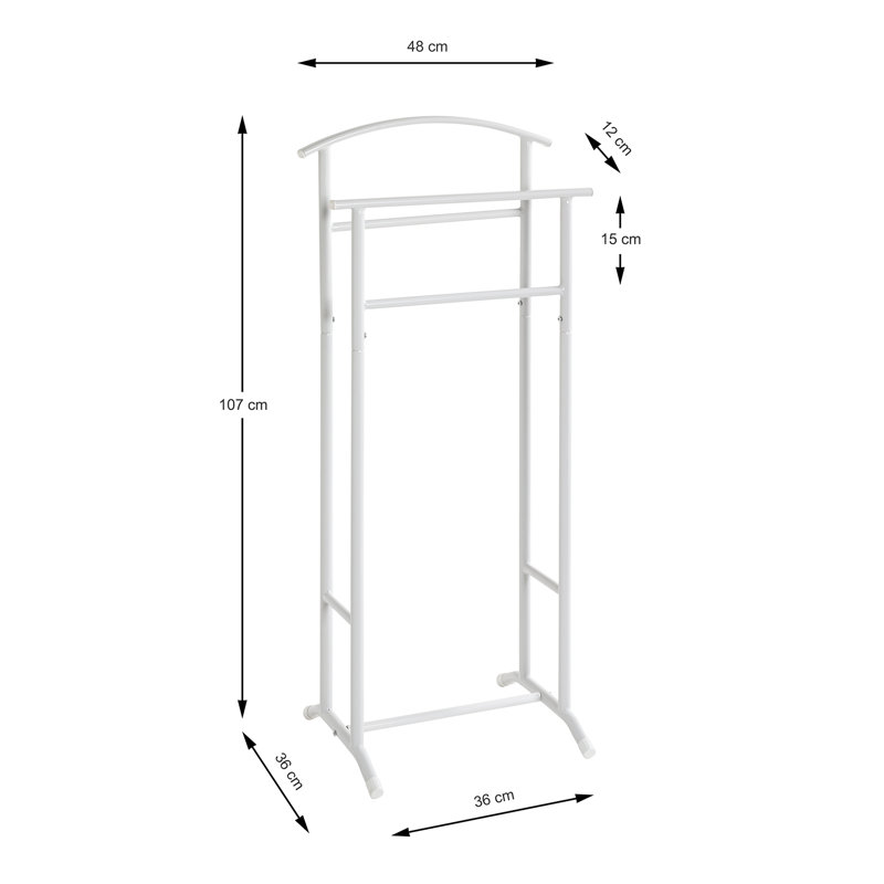 Metal Freestanding Coat Rack, White