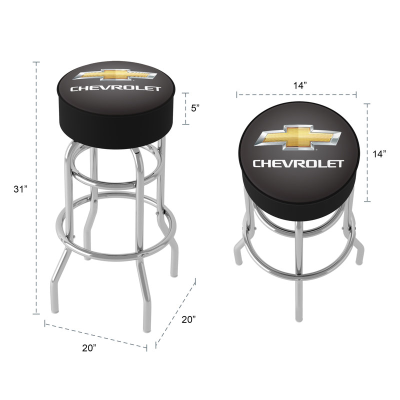 Swivel Upholstered Counter Stool with Metal Frame