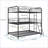 Full/Full/Full Size Metal Triple Bunk Bed Frame - Sturdy, No Box Spring Needed, Black for Space-Saving Bedrooms