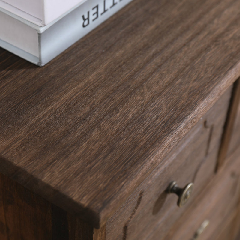 Dark-brown Solid + Manufactured Wood Accent Cabinet
