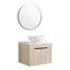Modern Design Float Bathroom Vanity With Ceramic Basin Set,  Wall Mounted White Vanity  With Soft Close Door