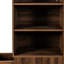 Vitrine moderne de 72,42 po à 4 tablettes et 3 tiroirs latéraux pour espace de bureau, panneau arrière, rangement en bois de 11,94 po de largeur avec 4 tablettes et tiroirs, garde-manger, largeur, panneau de particules +-121362449