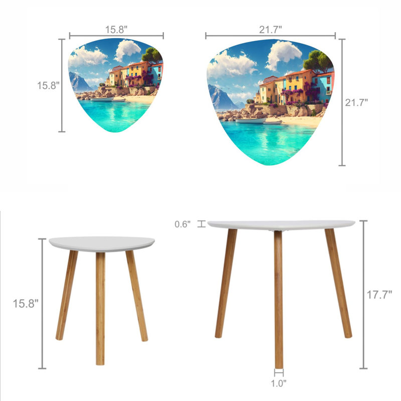 Ensemble de 2 tables basses gigognes Triangle