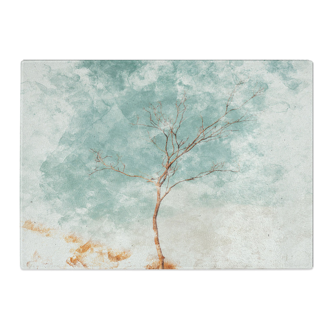 Tempered Glass Lonely Tree Chopping Board