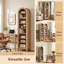 Bibliothèque cintrée de 180 cm de haut, tablette à 8 niveaux, meuble de rangement autoportant pour bureau à domicile-738861247