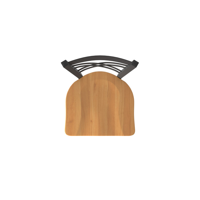 820 Catalina Swivel Bar Stool, Wood-Medium Maple, Counter Stool (25" Seat Height), Black Wrinkle