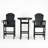 3-Piece HDPE Indoor/Outdoor Bar Height Bistro Set, 31.1" Round Pub Table With 2 Bar Stools, All-Weather Patio Furniture For Balcony, Deck, Poolside & Coastal Use-653868718