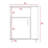 Pantry 29" H, Single Door Cabinet, One Open Shelf, Three Side Shelves-30425381