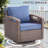 Arundel 5 Person Outdoor Patio Rattan Conversation Set With Swivel Chairs, Cushions Included-917568604