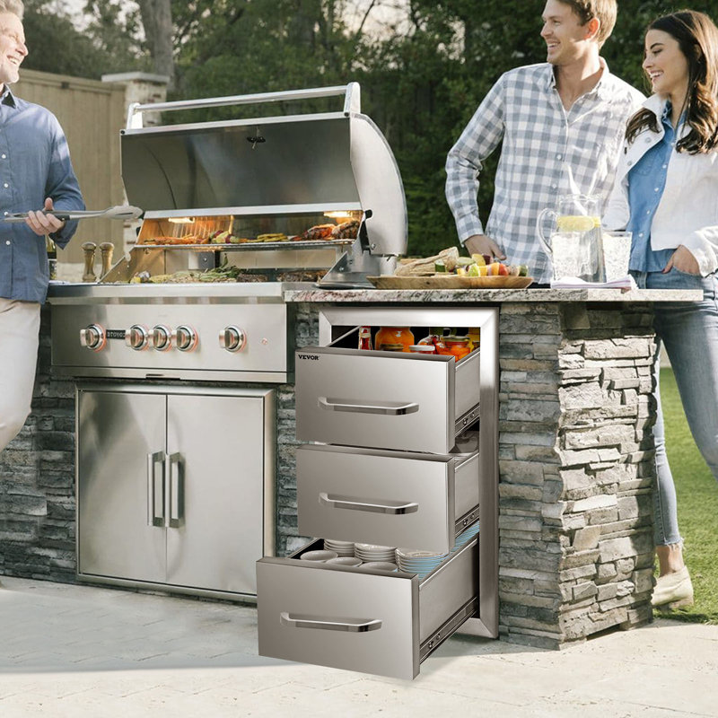 15.7'' Stainless Steel Drop-In Drawers