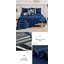 Ensemble de couette bleu marine Queen 8 pièces de style bohème, livré dans un sac