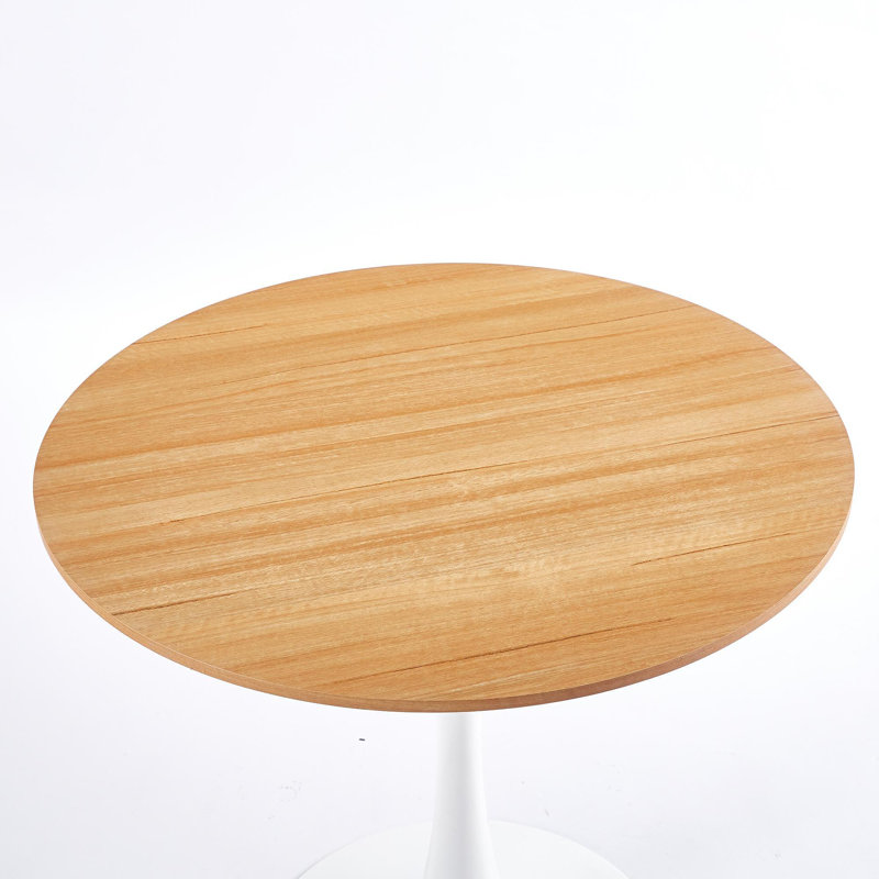 Table de salle à manger 31,5 "avec plateau en tulipe couleur Mid-Century pour 2 à 4 personnes avec plateau rond en MDF, table de salle à manger à piédestal, table basse de loisirs